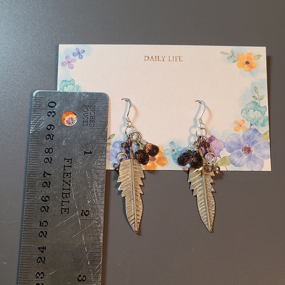 Sterling silver and topaz earrings - Picture 3 of 3